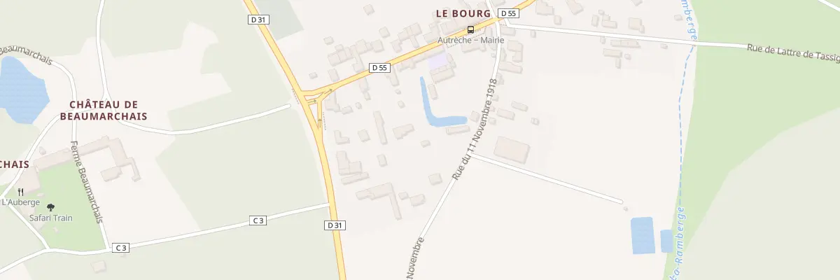 Plan du 10 Rue du 11 Novembre 1918 à Autrèche