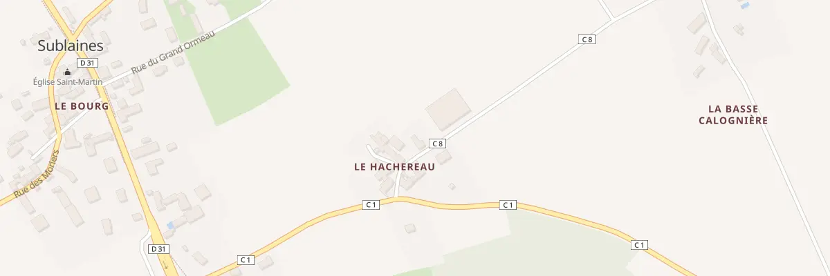 Plan du 9 Le Hachereau à Sublaines