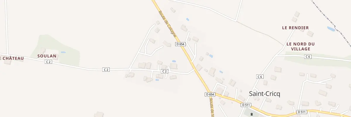 Plan du 2 Rte de Sirac à Saint-Cricq