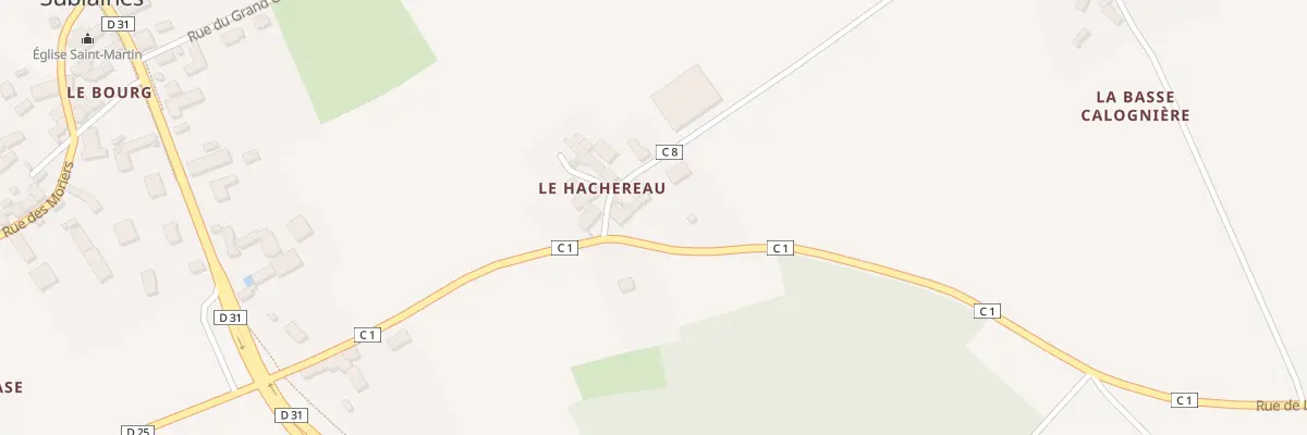 Plan du 2 Le Hachereau à Sublaines