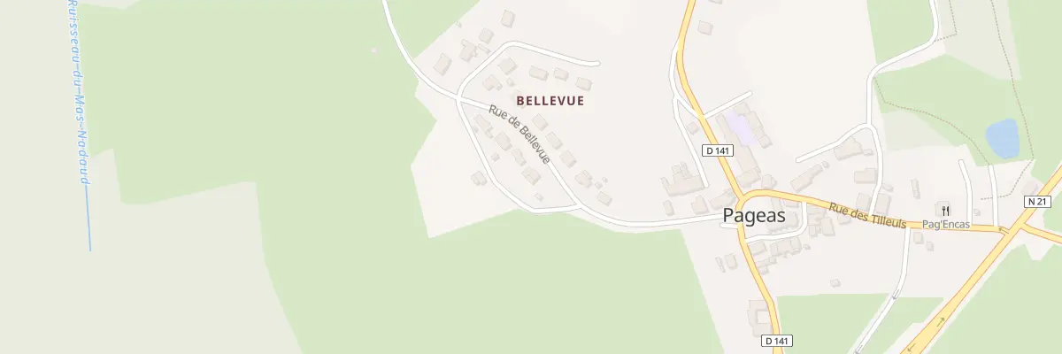 Plan du 3 Rue de Bellevue à Pageas