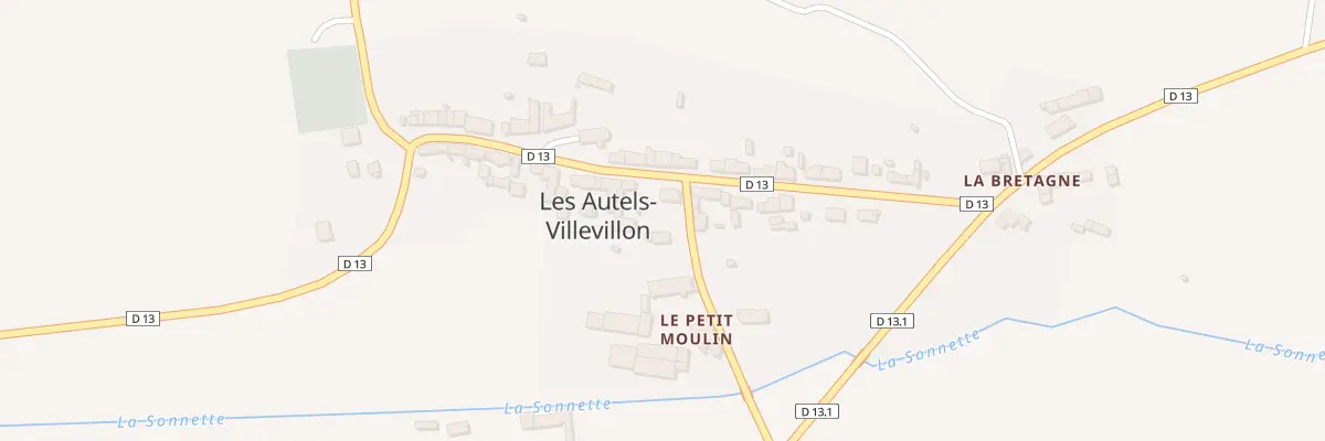 Plan du 18 Vc Grande Rue aux Autels-Villevillon