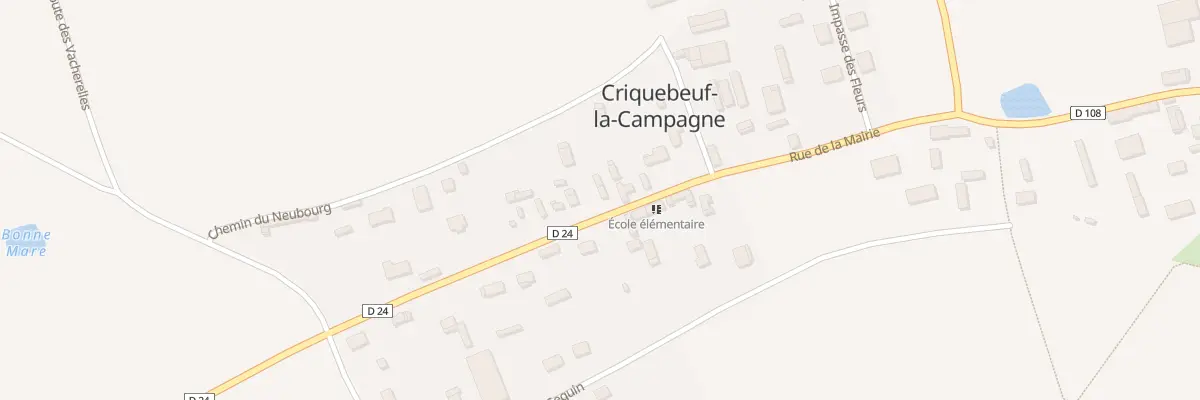 Plan du 12 Rue de la Mairie à Criquebeuf-la-Campagne