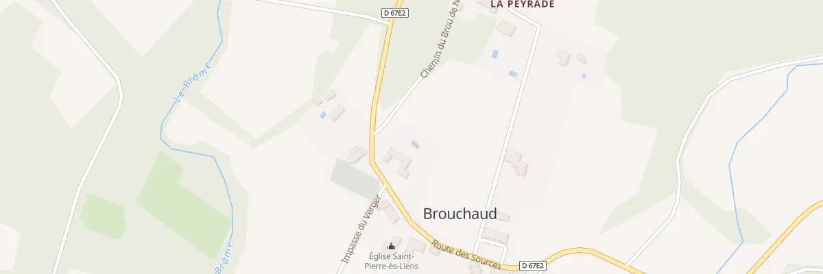 Plan du 97 Rte des Sources à Brouchaud
