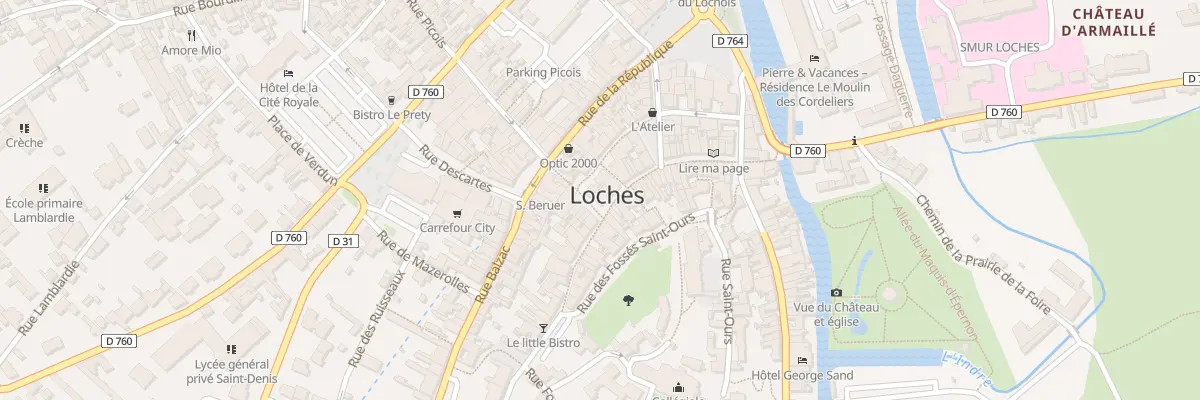 Plan du 3 Pl de l’Hôtel de Ville à Loches