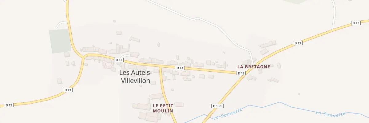 Plan du 13 Vc Grande Rue aux Autels-Villevillon