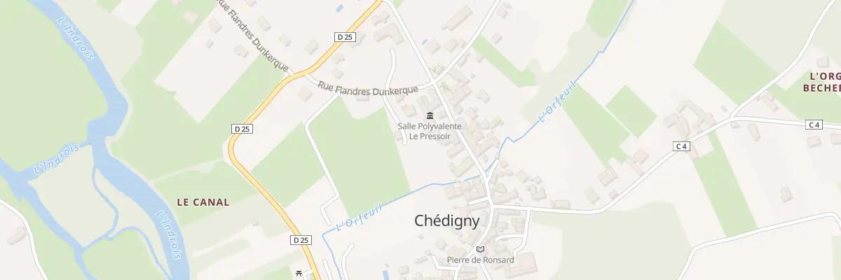 Plan du 39 Rue du Lavoir à Chédigny