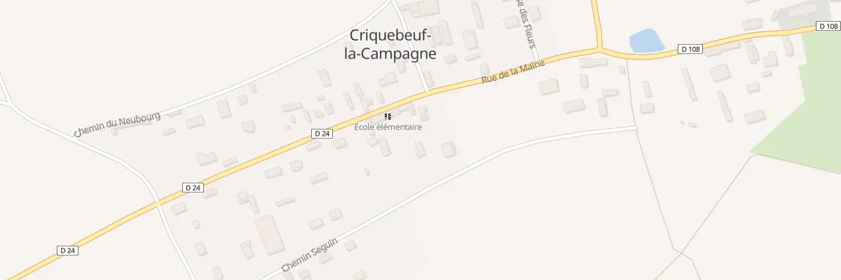 Plan du 8642 Rue de la Mairie à Criquebeuf-la-Campagne