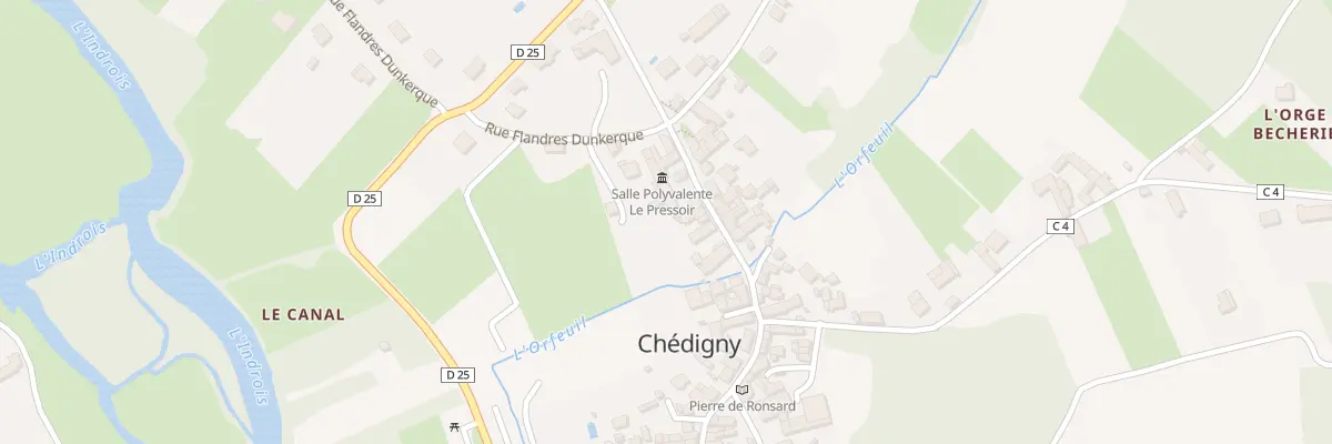 Plan du 35 Rue du Lavoir à Chédigny
