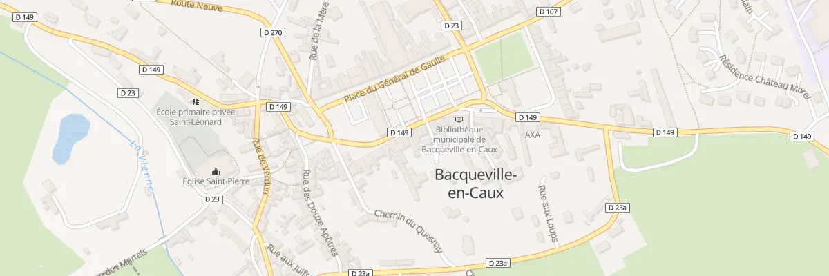 Plan du 76 Pl du General de Gaulle à Bacqueville-en-Caux