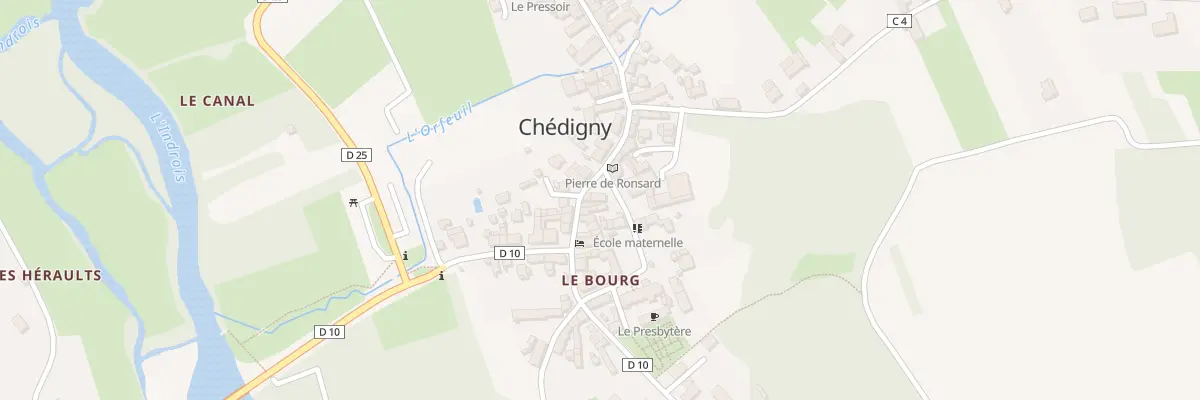 Plan du 2 Pl de la Mairie à Chédigny