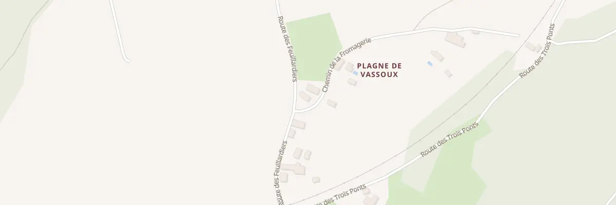 Plan du 9000 Plagne de Vassoux à Saint-Pierre-de-Frugie