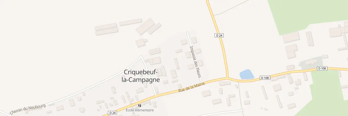 Plan du 24 Rue de la Mairie à Criquebeuf-la-Campagne