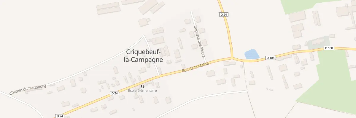 Plan du 22 Rue de la Mairie à Criquebeuf-la-Campagne