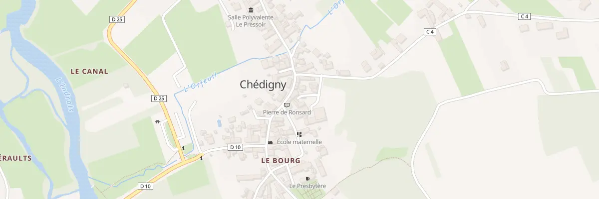 Plan du 12 Rue du Lavoir à Chédigny