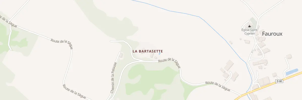 Plan du 5069 Bartassette à Fauroux