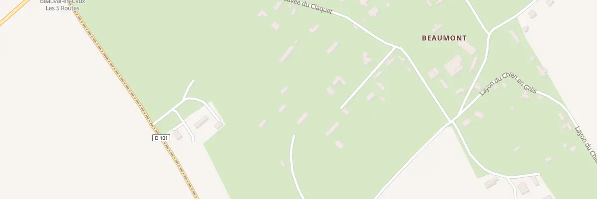 Plan du 508 Cavée du Claquet à Beauval-en-Caux