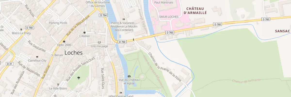 Plan du 5 Pl du Grand Mail à Loches