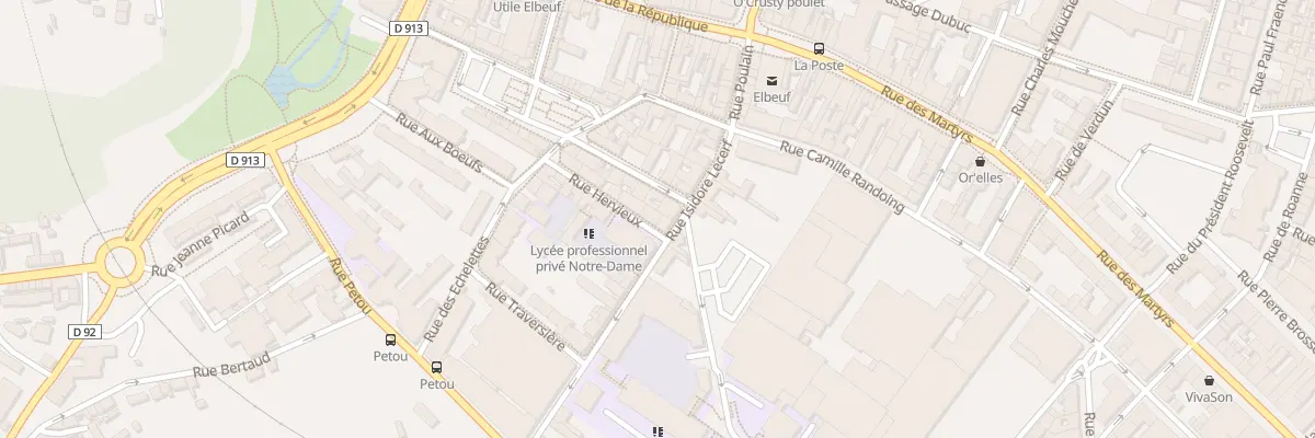 Plan du 2 Rue Hervieux à Elbeuf