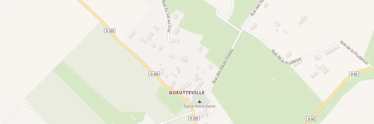 Plan du 90 Rue du Val au Croc à Gueutteville