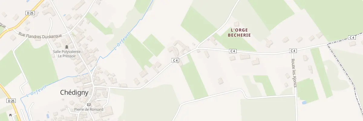 Plan du 2 L’Orge Becherie à Chédigny