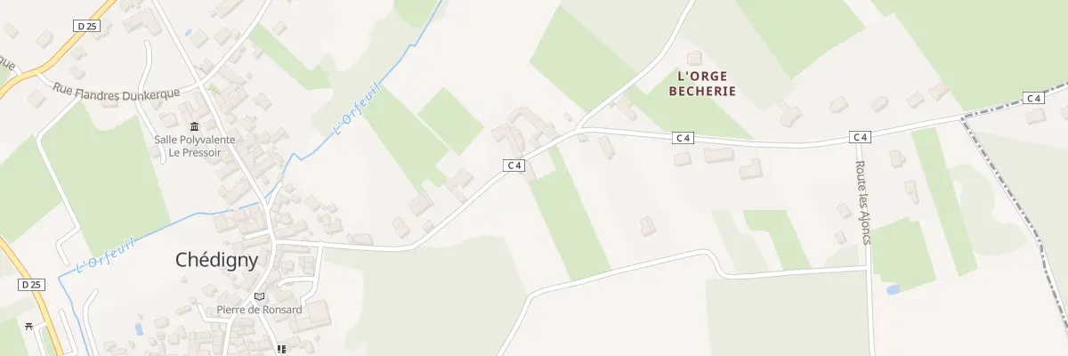 Plan du 2B L’Orge Becherie à Chédigny