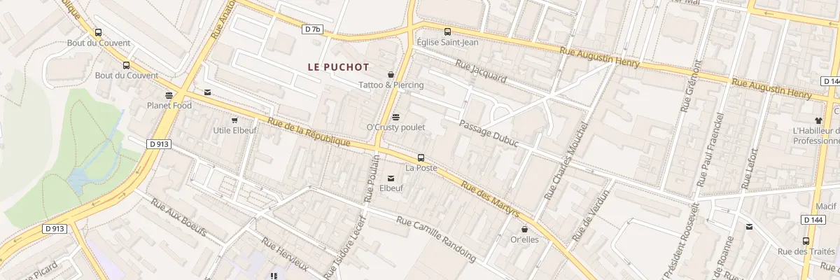 Plan du 100B Rue des Martyrs à Elbeuf