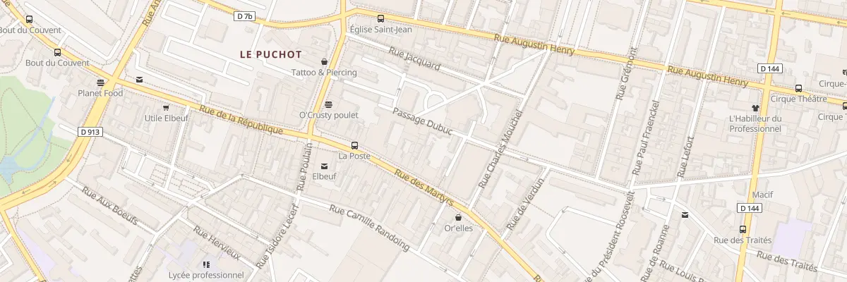 Plan du 82 Rue des Martyrs à Elbeuf