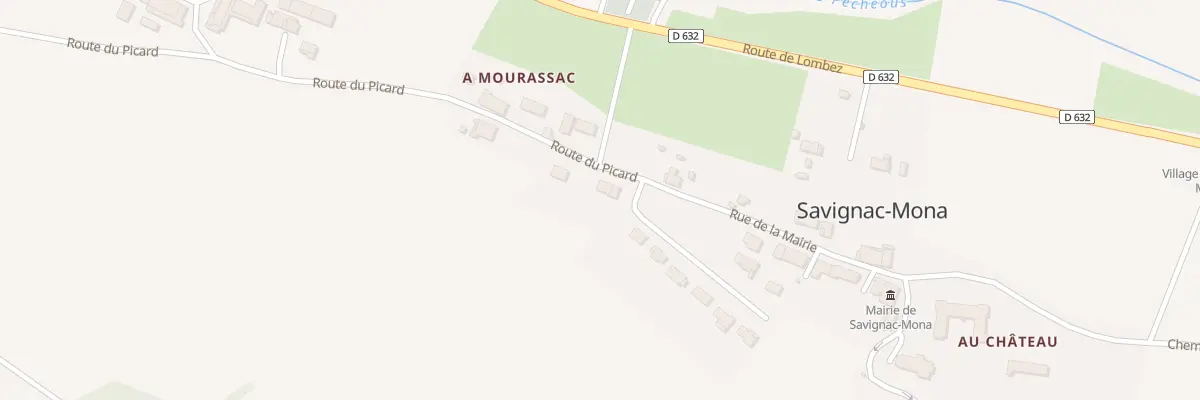 Plan de A Enjambert à Savignac-Mona