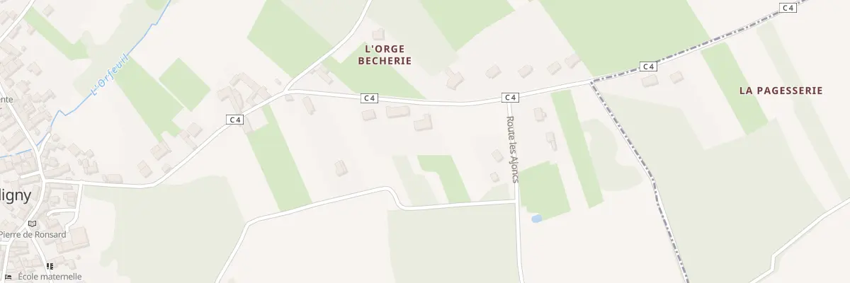 Plan du 8B L’Orge Becherie à Chédigny
