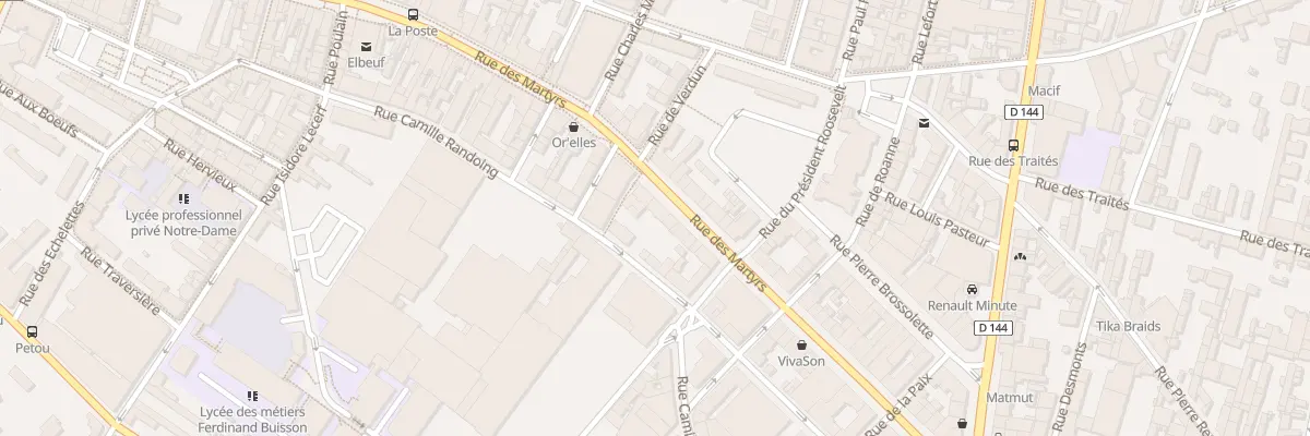 Plan du 33 Rue des Martyrs à Elbeuf
