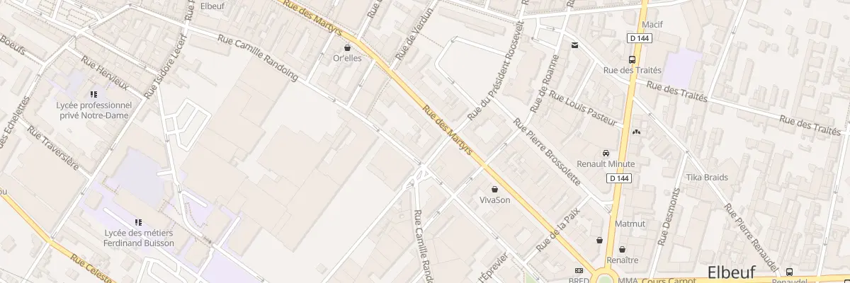 Plan du 25 Rue des Martyrs à Elbeuf