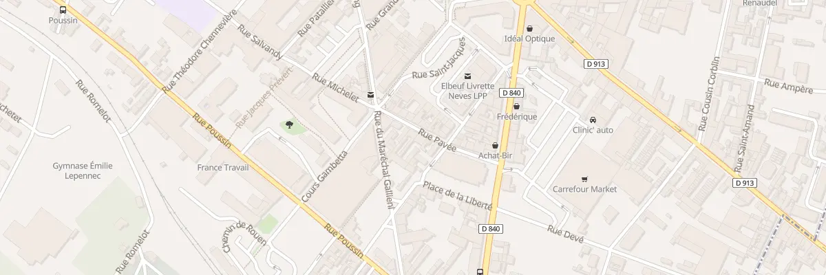 Plan du 13 Rue Pavée à Elbeuf