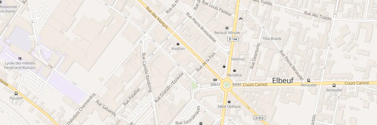 Plan du 9 Rue des Martyrs à Elbeuf