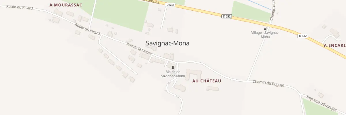 Plan du 12 Rue de la Mairie à Savignac-Mona