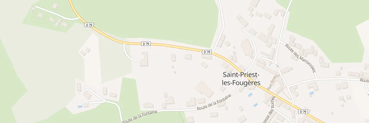 Plan du 25 Le Bourg à Saint-Priest-les-Fougères