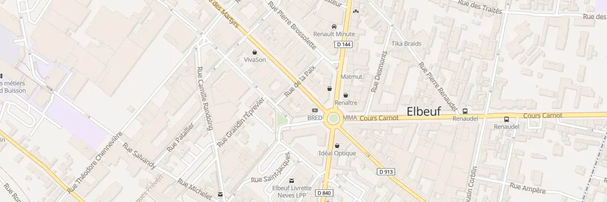 Plan du 3 Rue des Martyrs à Elbeuf