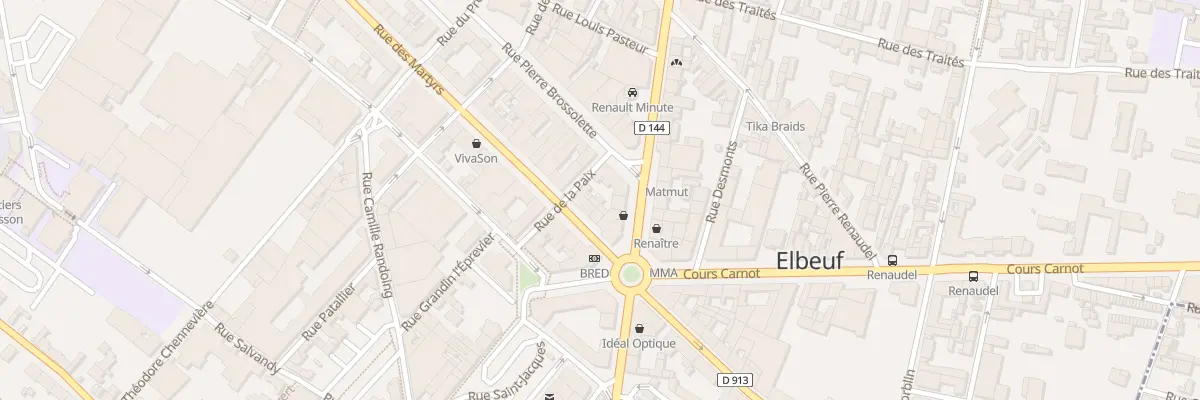 Plan du 6 Rue des Martyrs à Elbeuf
