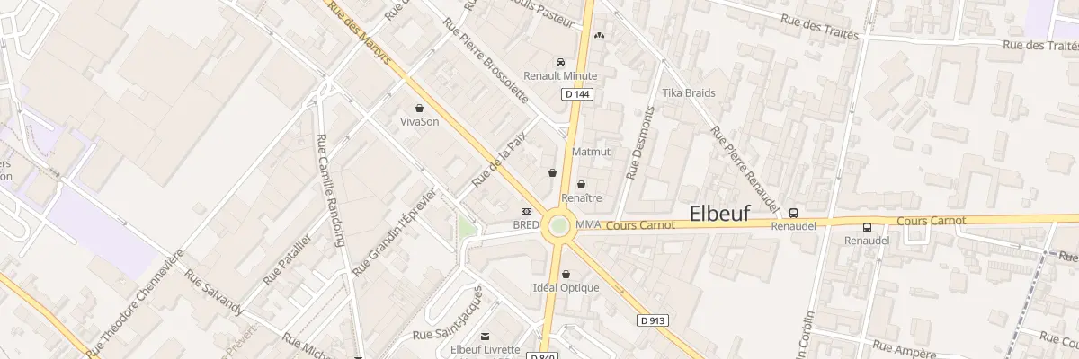 Plan du 2B Rue des Martyrs à Elbeuf