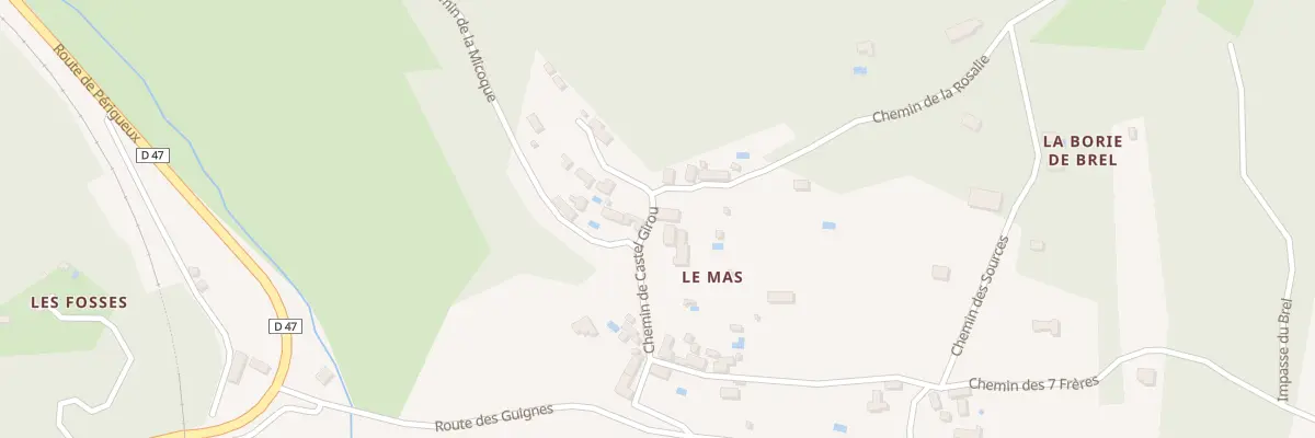 Plan du 10 Che de Castel Girou aux Eyzies