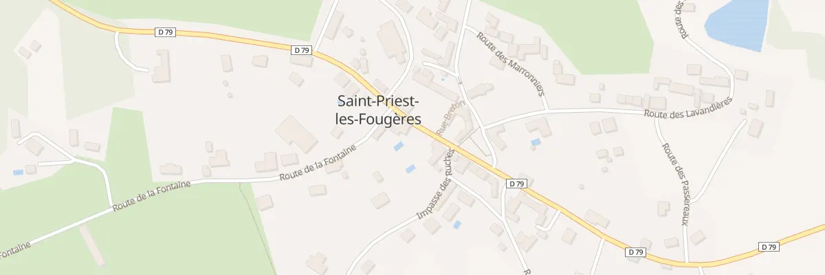 Plan du 33 Le Bourg à Saint-Priest-les-Fougères