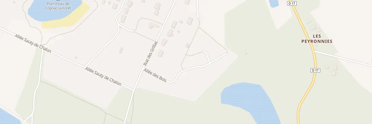 Plan du 9 All des Bois à Cognac-la-Forêt