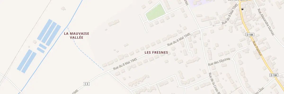 Plan du 33 Rue du 8 Mai 1945 à Saint-Amand-Longpré