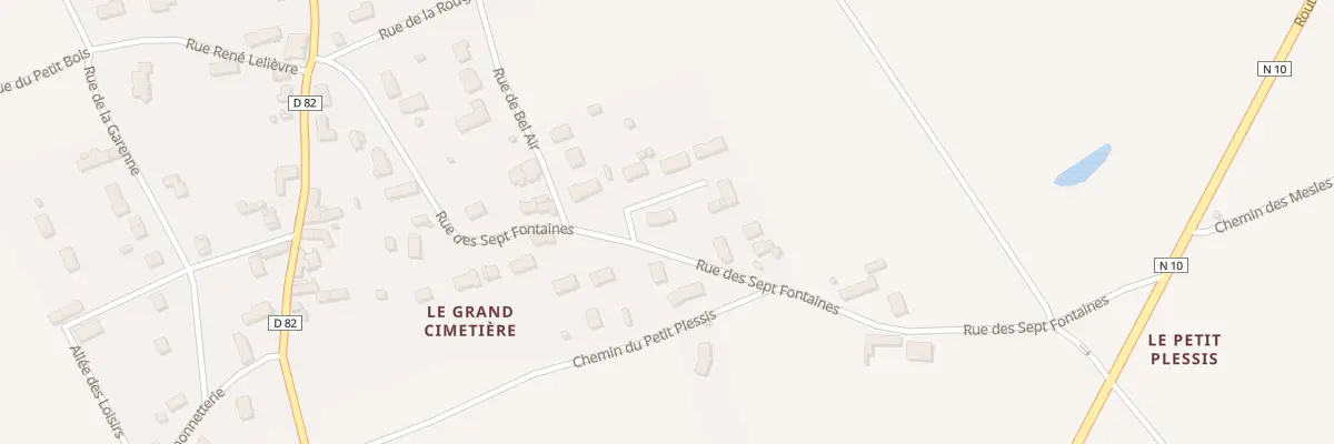 Plan du 13 Rue des 7 Fontaines à Huisseau-en-Beauce