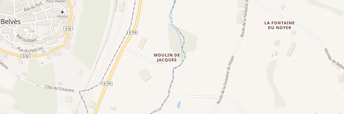 Plan du 8 Le Bas de la Cote de Belve à Monplaisant