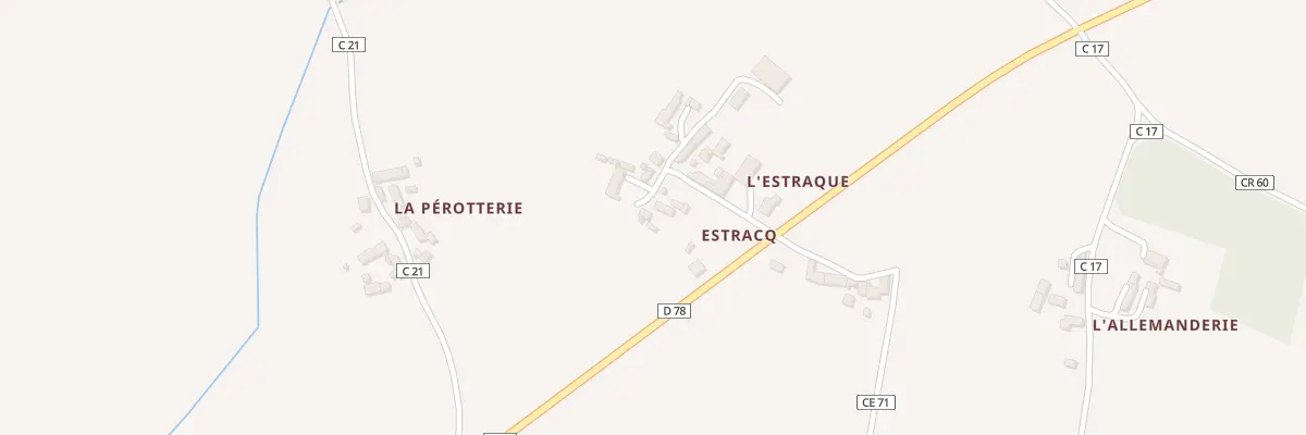 Plan du 13 Estracq à Martizay