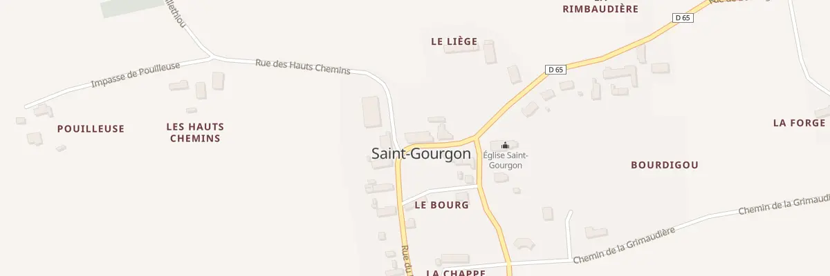 Plan du 1 Le Bourg à Saint-Gourgon