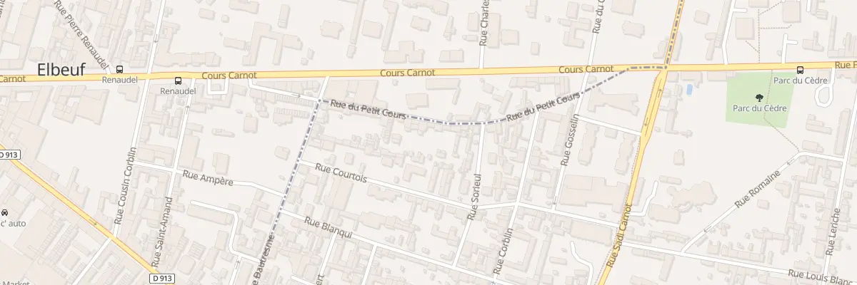 Plan du 27 Rue du Petit Cours à Caudebec-lès-Elbeuf