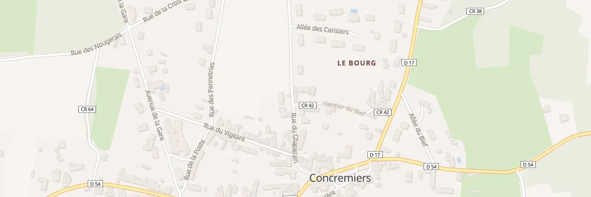 Plan du 20 Rue du Chapelain à Concremiers