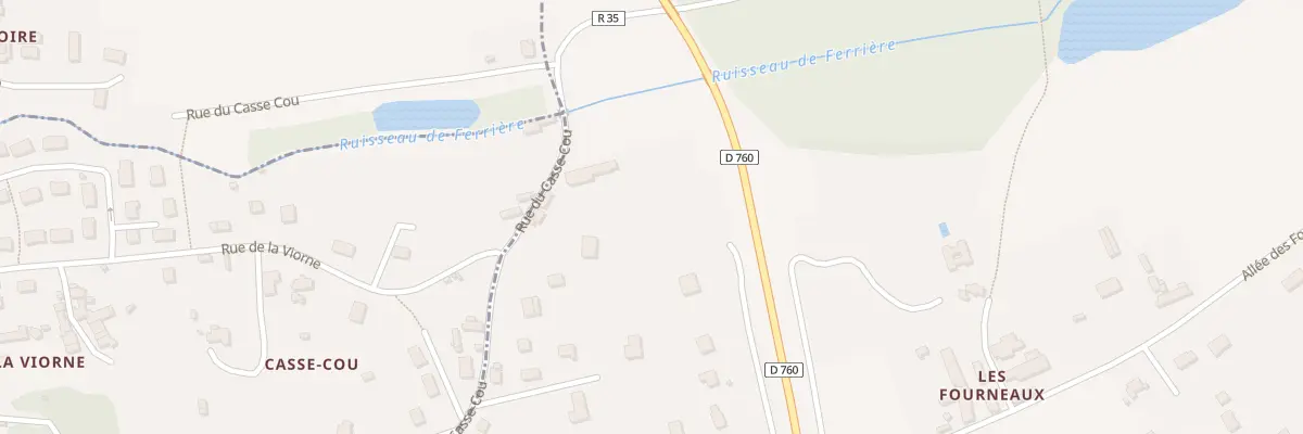 Plan du 33 Rue du Casse Cou à Ferrière-sur-Beaulieu
